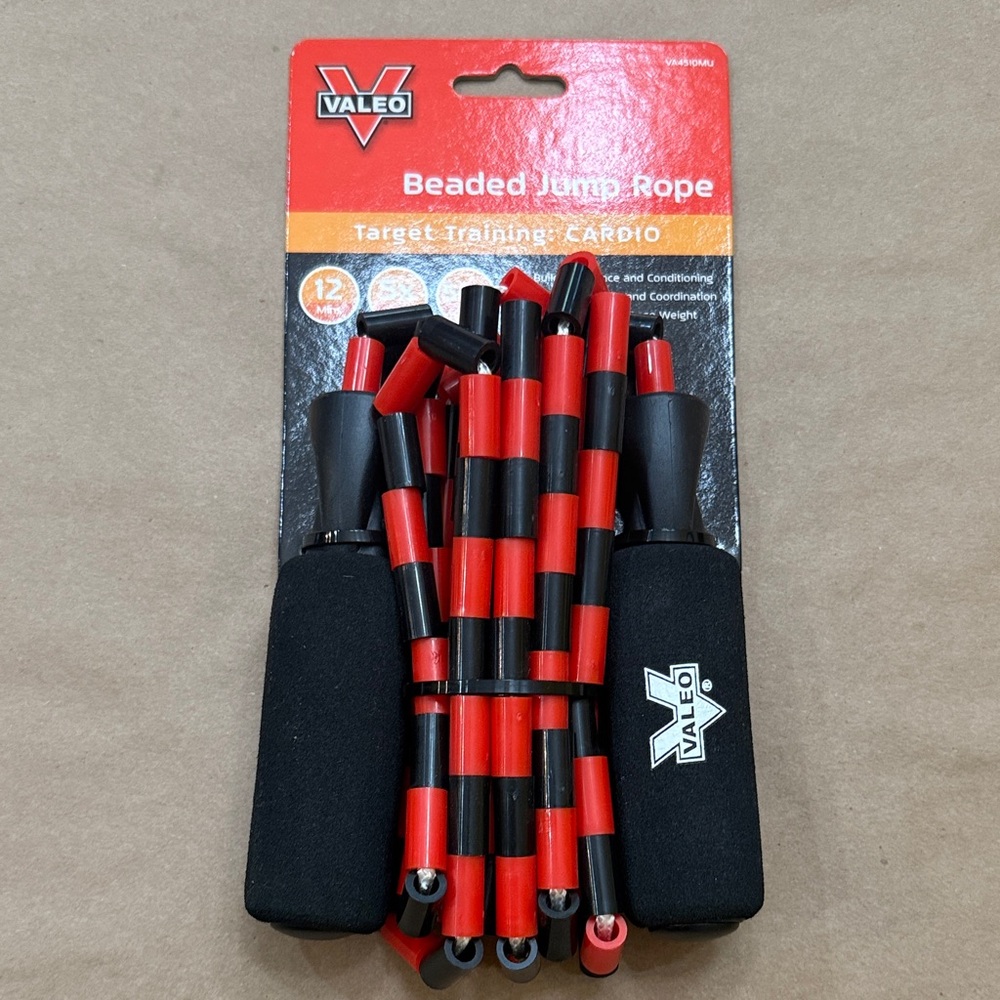 Red and Black Beaded Jump Rope